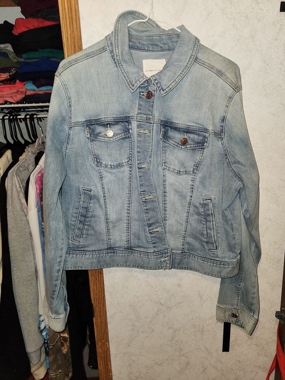 Celebrity Pink Light Wash Denim Jacket